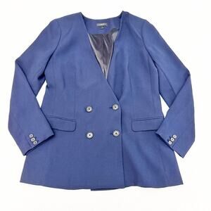 J. Crew Navy Long Blazer Jacket 2-Button Size 8